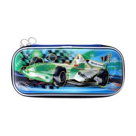 Пенал школьный на молнии «Машина зеленая» 4024085