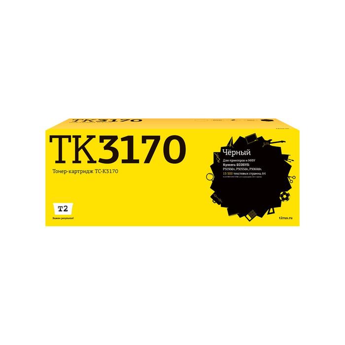 Лазерный картридж T2 TC-K3170 (TK-3170/TK3170/3170) для принтеров Kyocera, черный - Фото 1