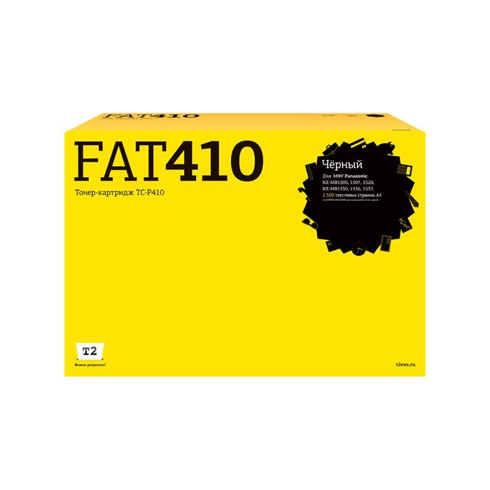Лазерный картридж T2 TC-P410 (KX-FAT410A/FAT410A/410A) для принтеров Panasonic, черный - Фото 1