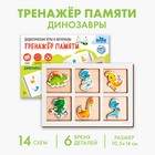 Тренажёр памяти «Динозавры», 14 схем, 6 деталей - Фото 1