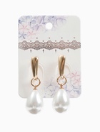 Серьги с жемчугом «Грейс» пухлая капля, цвет белый в золоте  (артикул 6629684)  большой выбор товаров оптом и в розницу по низким ценам с доставкой