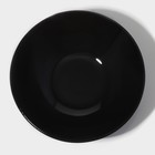 Миска стеклянная Доляна «Блэк», 380 мл, 18,5×5 см - фото 4321905