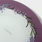 Десертная тарелка Доляна «Веточка лаванды», d=20 см, стекло, сиреневая - Фото 5