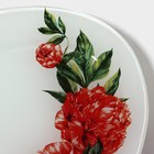 Блюдо стеклянное овальное Доляна «Пионы», 24,5×15×2 см - Фото 6