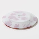 Тарелка стеклянная десертная Доляна «Красные маки», d=20 см - Фото 3