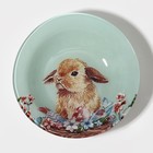 Тарелка стеклянная суповая Доляна «Кролик», 300 мл, d=18,5 см - фото 4322032