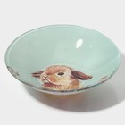 Салатник Доляна «Кролик», 1 л, 22×5 см, стекло - Фото 4