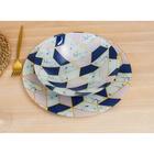 Тарелка Доляна «Розовый мрамор», d=23 см, стекло - Фото 5