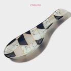 Подставка под ложку Доляна «Розовый мрамор», 23.5×8.3×1.5 см, стеклоㅤ - Фото 2