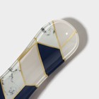 Подставка под ложку Доляна «Розовый мрамор», 23.5×8.3×1.5 см, стеклоㅤ - Фото 5