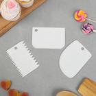 Шпатели кондитерские, набор «Милый дом» 11.5×8 см, 11.2×6.5 см, 10×7 см, 3 шт - Фото 2