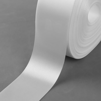 Лента атласная, 50 мм, 100±5 м, белая