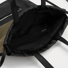 Рюкзак молодёжный, отдел на шнурке, наружный карман, цвет зелёный - Фото 3
