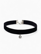 Чокер «Стразинка» круг в огранке, цвет белый в серебре, 33 см - Фото 1