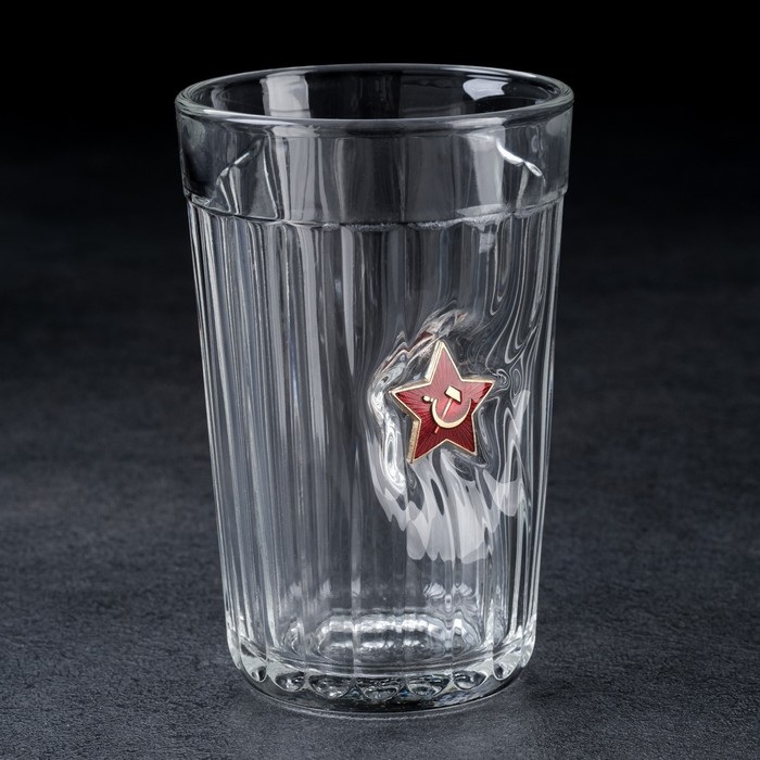 Стакан "Непробиваемый", граненый, 250 мл. Граненый стакан со звездами. Граненый стакан СССР.