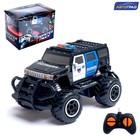 Джип радиоуправляемый «Полиция», работает от батареек, цвет чёрный - Фото 1