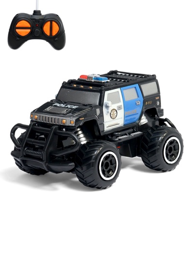 Джип радиоуправляемый «Полиция», работает от батареек, цвет чёрный