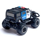 Джип радиоуправляемый «Полиция», работает от батареек, цвет чёрный - фото 4058405