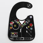 Нагрудник для кормления M&B «Rock star» непромокаемый на липучке, с карманом - Фото 1