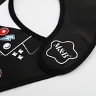 Нагрудник для кормления M&B «Rock star» непромокаемый на липучке, с карманом - Фото 6