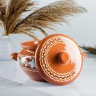 Жаровня Кунгурская керамика, 3 л, керамика, коричневая - Фото 2