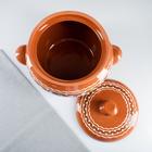 Жаровня Кунгурская керамика, 3 л, керамика, коричневая - Фото 3