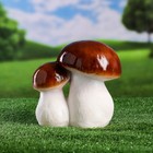 Садовая фигура "Пара белых грибов", керамика, 18х14х18 см - Фото 3