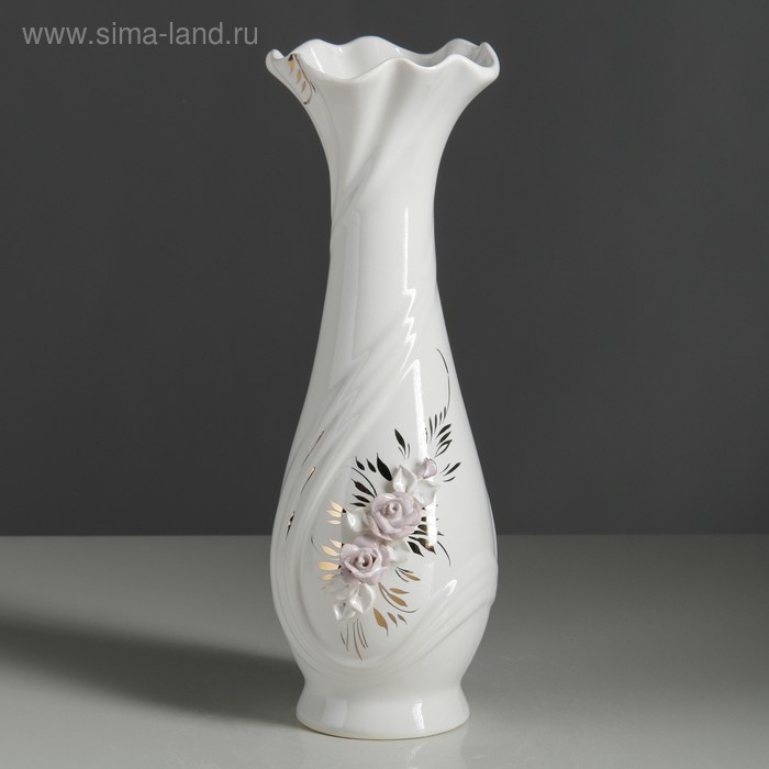 Ваза керамическая "Вьюнок", роспись, 29 см лепка - Фото 1