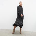 Платье женское длина миди MINAKU: Green trend чёрный цвет, р-р 42 - фото 809674218