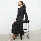 Платье женское длина миди MINAKU: Green trend чёрный цвет, р-р 46 - фото 809674232