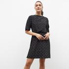 Платье женское длина мини MINAKU: Green trend цвет чёрный, р-р 44  (артикул 5635243)  большой выбор товаров оптом и в розницу по низким ценам с доставкой