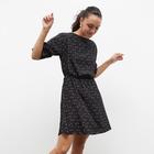 Платье женское длина мини MINAKU: Green trend цвет чёрный, р-р 44  (артикул 5635243)  большой выбор товаров оптом и в розницу по низким ценам с доставкой