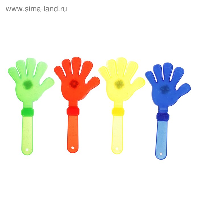 Стучалка "Ладошка" прозрачная - Фото 1