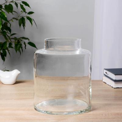 Ваза «Дэни», 3.1 л, d=9.5 см, 14.5×20 см, стекло, прозрачная