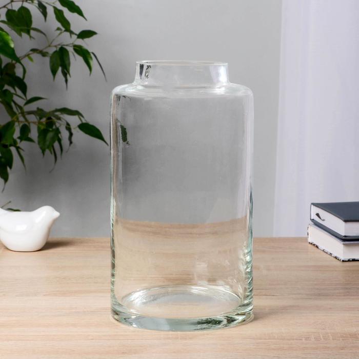 Ваза «Дени», 2.9 л, d=7.4 см, 13×24.5 см, стекло, прозрачная - Фото 1