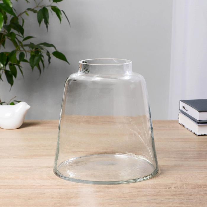 Ваза «Осло», 2.3 л, d=7.2 см, 16.5×17.5 см, стекло, прозрачная - Фото 1