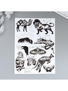 Переводные тату на тело чёрные «Дикие звери», 21?15 см (комплект 5 шт) - фото 43968099 Переводные тату на тело чёрные «Дикие звери», 21?15 см (комплект 5 шт) - фото 43968099