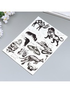 Переводные тату на тело чёрные «Дикие звери», 21?15 см (комплект 5 шт) - фото 43968100 Переводные тату на тело чёрные «Дикие звери», 21?15 см (комплект 5 шт) - фото 43968100
