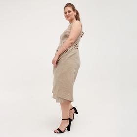 

Платье летнее женское MINAKU: Cotton collection, цвет бежевый, размер 52