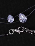 Кулон на леске «Двойная слеза», белый в серебре, 40 см - Фото 5