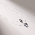 Кулон на леске «Двойной лёд», белый, 40 см - Фото 4