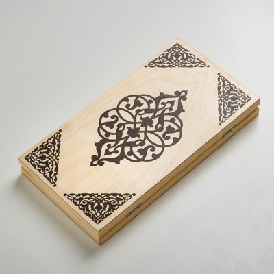 Нарды деревянные большие, настольная игра, 30×30 см, кубик 2 шт.