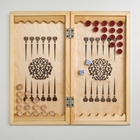 Настольная игра нарды TAKE IT EASY, деревянные большие, 30×30 см, кубик 2 шт. - Фото 4