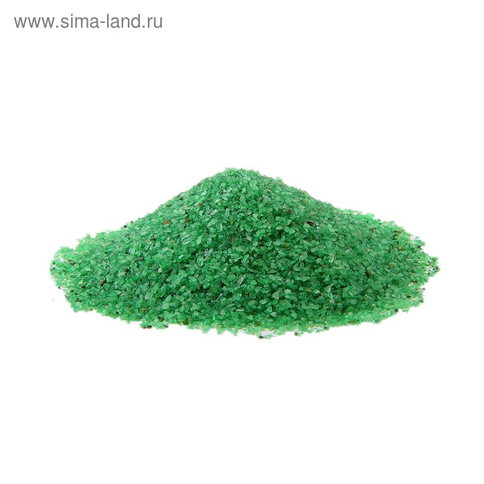 Песок  кварцевый  для декора зеленый  350 гр. - Фото 1