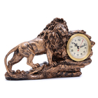 Часы настольные интерьерные «Лев», каминные, 18.5×29 см, циферблат d=7 см - Фото 2