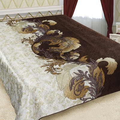 Покрывало 3D Marianna евро макси Латте, 230х250 см, искус.шелк, п/э100%