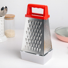 Тёрка «Профи», 4 грани, контейнер,с пластиковой ручкой, 10×12,5×25 см, цвет МИКС - Фото 2