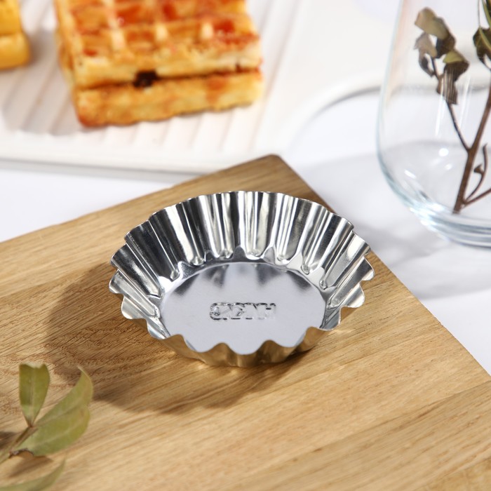 Форма для выпечки, d=8 см, h=2 см, жесть - Фото 1