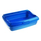 Туалет большой с сеткой и бортиком люкс, 43 х 33 х 12,5 см, МИКС - Фото 1