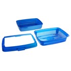 Туалет большой с сеткой и бортиком люкс, 43 х 33 х 12,5 см, МИКС - Фото 2